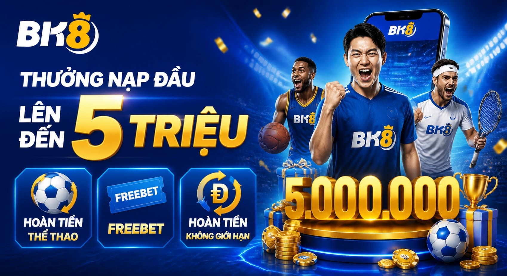 Một số khuyến mãi hấp dẫn tại thể thao BK8 năm 2026