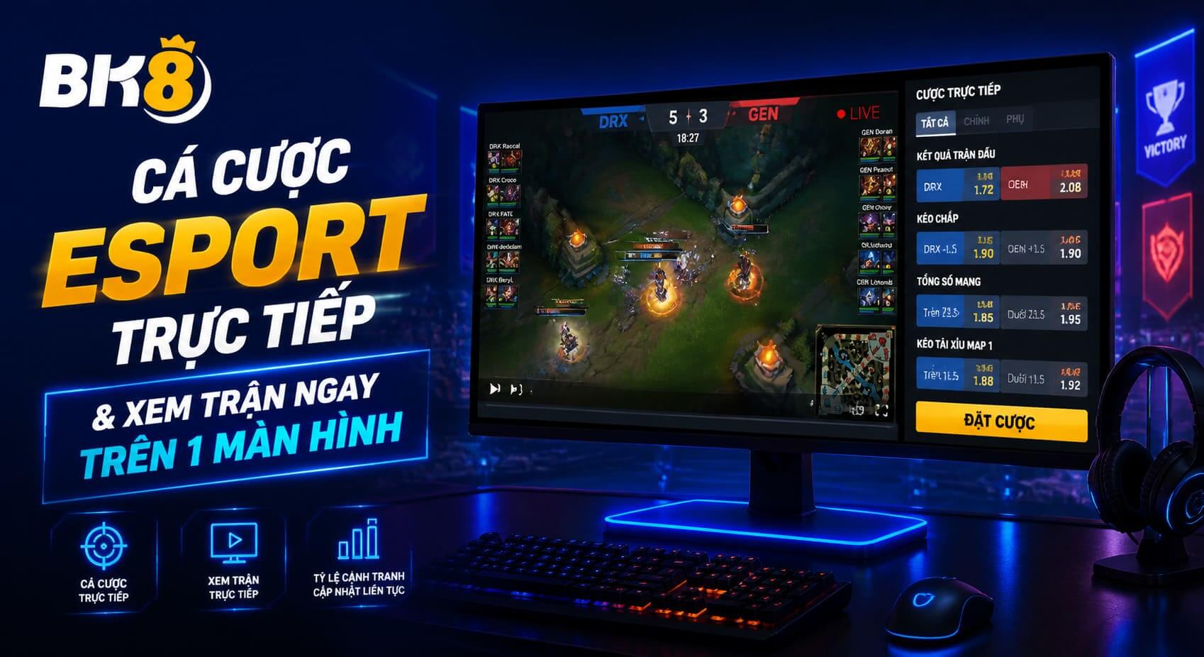 Tính năng nổi bật tại esport BK8 mà không cược thủ nào bỏ qua